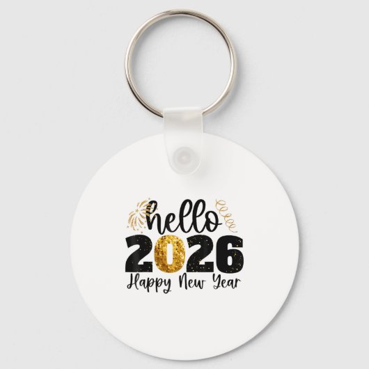 Happy New Year 2026 New Year Party Friends Family キーホルダー (正面)