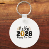 Happy New Year 2026 New Year Party Friends Family キーホルダー (正面)