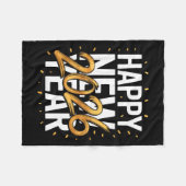 Happy New Year 2026 New Years Eve フリースブランケット (正面(横))