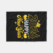 Happy New Year 2026 New Years Eve Party  フリースブランケット (正面(横))