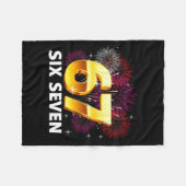 Happy New Year 2026 New Year's Eve Party 67 Six Se フリースブランケット (正面(横))