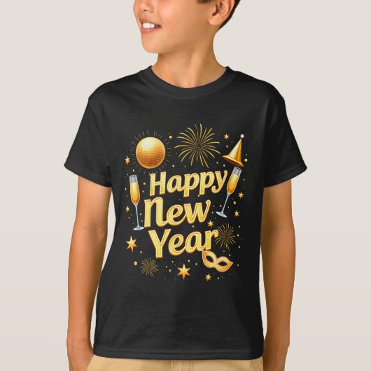 Happy New Year 2026 New Years Eve Party Countdown Tシャツ (正面)