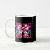 Happy New Year 2026 Nk Coquette Bow Disco Ball Cou コーヒーマグカップ (左)
