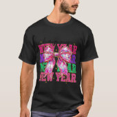Happy New Year 2026 Nk Coquette Bow Disco Ball Cou Tシャツ (正面)