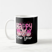 Happy New Year 2026 Nk Coquette Bow Disco Ball Fir コーヒーマグカップ (左)
