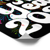 Happy New Year 2026 Nye Fireworks Cool New Years E ポスター (角)