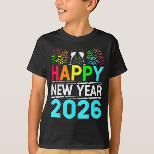 Happy New Year 2026 Nye Party - Funny New Years Ev Tシャツ (正面)