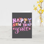 Happy New Year 2026 Party Countdown New Years Y'al カード (黄色い花)