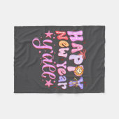 Happy New Year 2026 Party Countdown New Years Y'al フリースブランケット (正面(横))