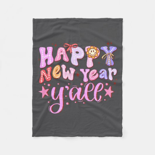 Happy New Year 2026 Party Countdown New Years Y'al フリースブランケット (正面)