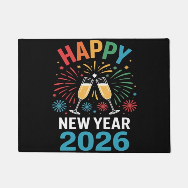 Happy New Year 2026 Party Funny New Years Eve 2026 ドアマット (正面)