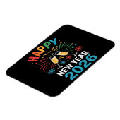 Happy New Year 2026 Party Funny New Years Eve 2026 マグネット (左側)