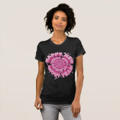 Happy New Year 2026 Pink Snowy Spiral T-Shirt Tシャツ (正面フル)