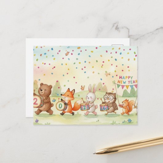 HAPPY NEW YEAR 2026 Postcard ポストカード (正面/裏面インサイチュ)