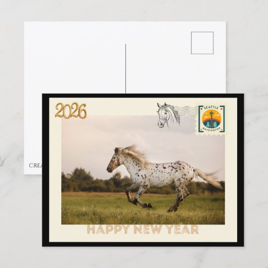 Happy New Year 2026 Postcard ポストカード (正面/裏面)