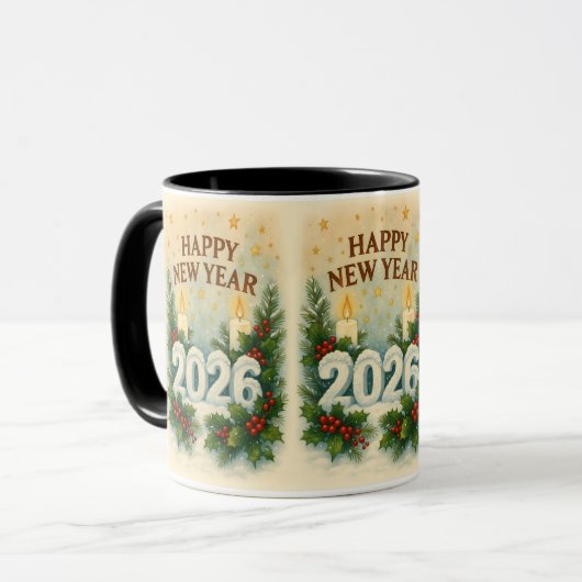 happy new year 2026 premiumcoffee mug マグカップ (正面左)