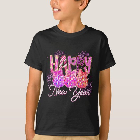 Happy New Year 2026 Preppy New Years Nk Coquette B Tシャツ (正面)