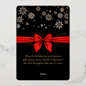 Happy New Year 2026, red ribbon 箔シーズンカード (裏面)