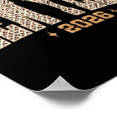 Happy New Year 2026 Retro Leopard New Years Eve Pa ポスター (角)