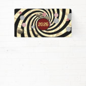 Happy New Year 2026, spirals and bubbles  横断幕 (インサイチュ)