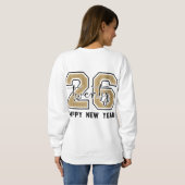 Happy New Year 2026 sweatshirts, New Year Party スウェットシャツ (裏面フル)