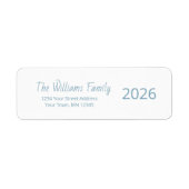 Happy New Year 2026 Trendy Return Address  ラベル (正面)