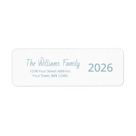 Happy New Year 2026 Trendy Return Address  ラベル