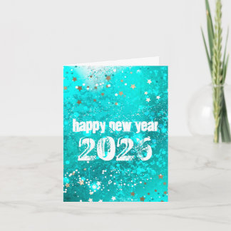 Happy New year 2026 turquoise invitation シーズンカード