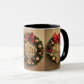 happy new year 2026 warm wreath mug マグカップ (正面右)