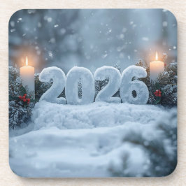 happy new year 2026 winter pine coasters コースター