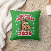 Happy New Year 2026: Year of the Horse Mascot クッション (ブランケット)