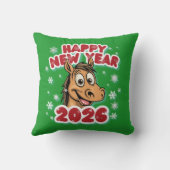 Happy New Year 2026: Year of the Horse Mascot クッション (裏面)