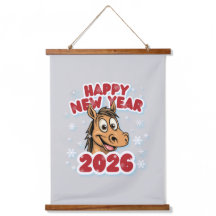 Happy New Year 2026: Year of the Horse Mascot
