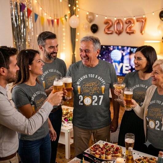 Happy New Year 2027 Beer Celebration Retro Tシャツ