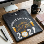 Happy New Year 2027 Beer Celebration Retro Tシャツ