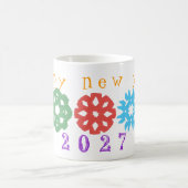 Happy New Year 2027 mug コーヒーマグカップ (中央)