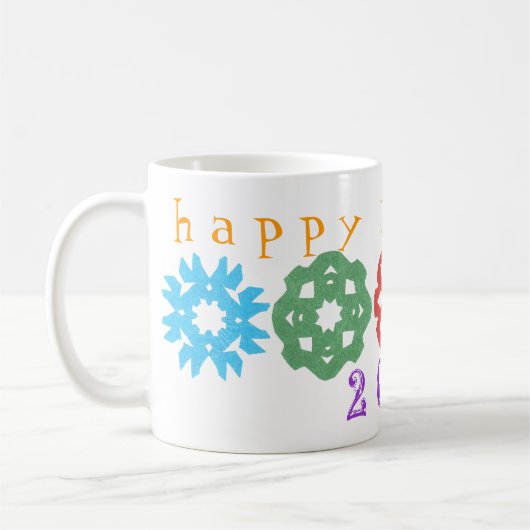 Happy New Year 2027 mug コーヒーマグカップ (左)