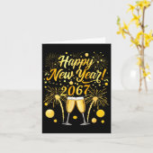 Happy New Year 2067 Funny 67 Six Seven Meme New Ye カード (黄色い花)