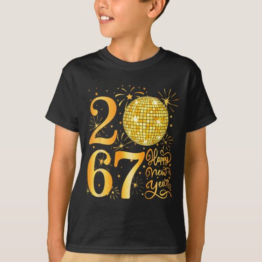 Happy New Year 2067 Funny 67 Six Seven Meme New Ye Tシャツ (正面)