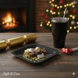 Happy New Year 20YY Custom Square ペーパープレート