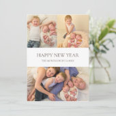 Happy New Year 3フォトモダンエレガントシンプル シーズンカード (スタンド正面)