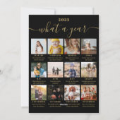 Happy New Year 3月レビューの年13写真黒 シーズンカード (裏面)