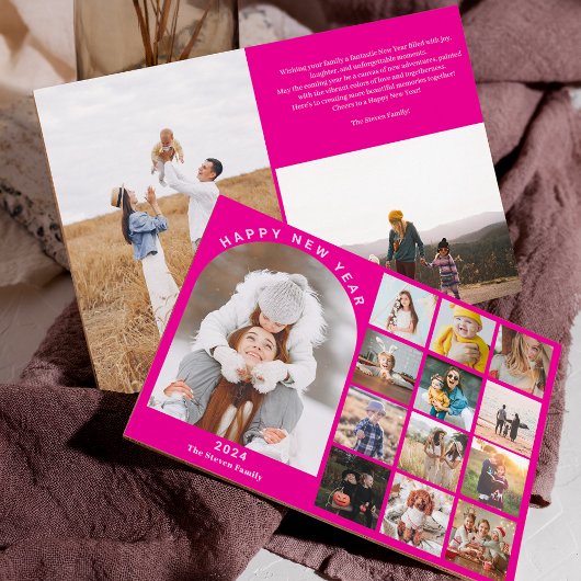 Happy New Year 3月レビューの年15写真ピンク シーズンカード
