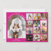 Happy New Year 3月レビューの年15写真ピンク シーズンカード (正面)