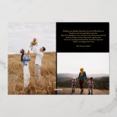 Happy New Year 3月1日レビュー15枚の写真金ゴールド 箔シーズンカード (裏面)