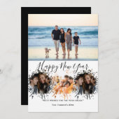 Happy New Year 4 Collage Multi photo シーズンカード (正面/裏面)