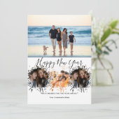 Happy New Year 4 Collage Multi photo シーズンカード (スタンド正面)