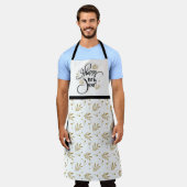 Happy New Year All-Over Print Apron エプロン (着用した状態)