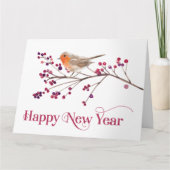 Happy New Year Announcement Holiday カード (正面)