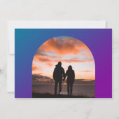 HAPPY New Year Arch楕円グラデーシはっきりしたョグラデーションント シーズンカード (裏面)